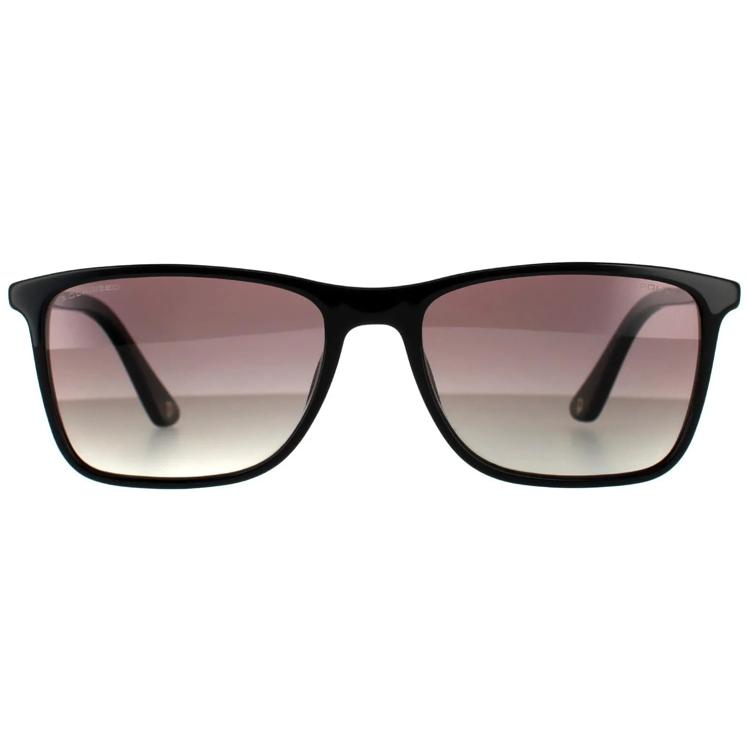 Police Sunglasses SPL972 700P Shiny Black Smoke Gradient Polarized