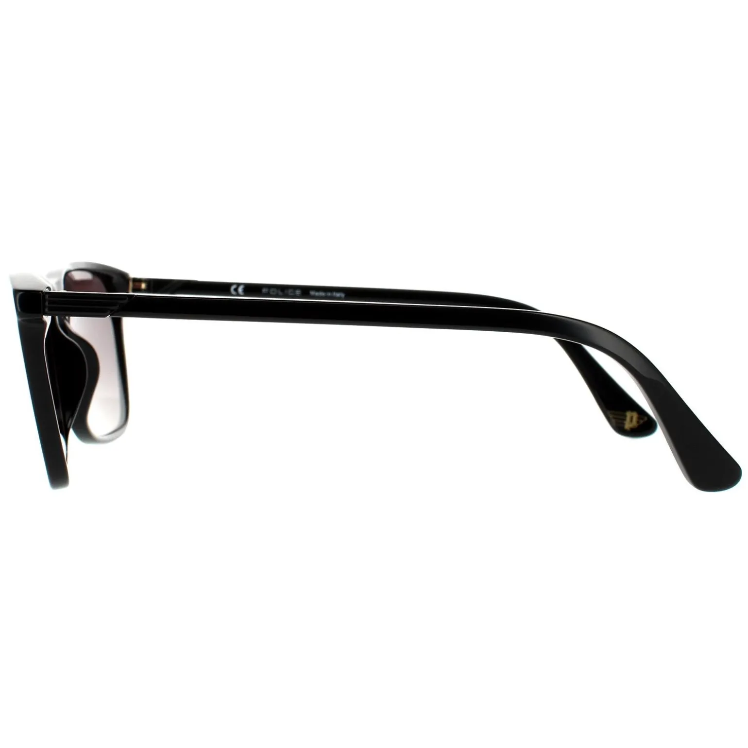 Police Sunglasses SPL972 700P Shiny Black Smoke Gradient Polarized