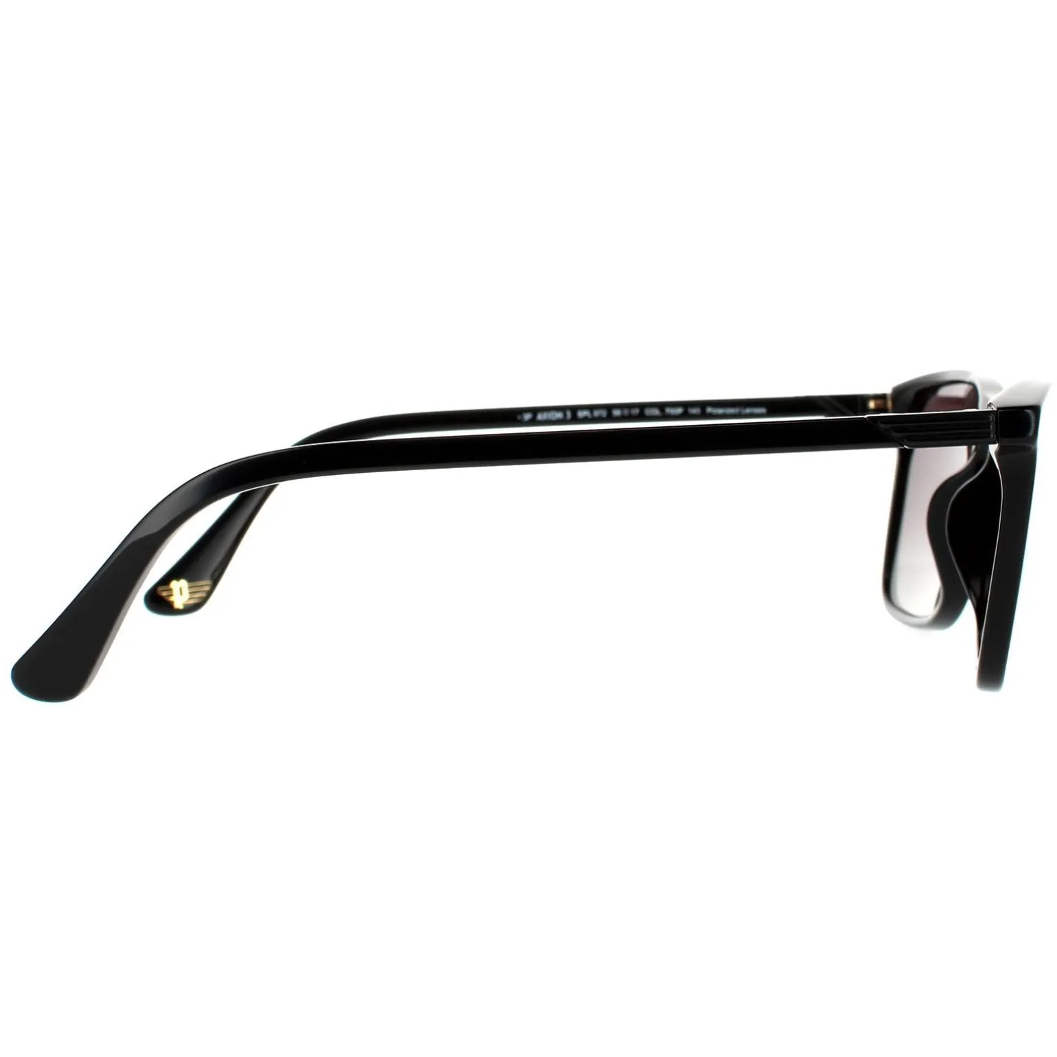 Police Sunglasses SPL972 700P Shiny Black Smoke Gradient Polarized