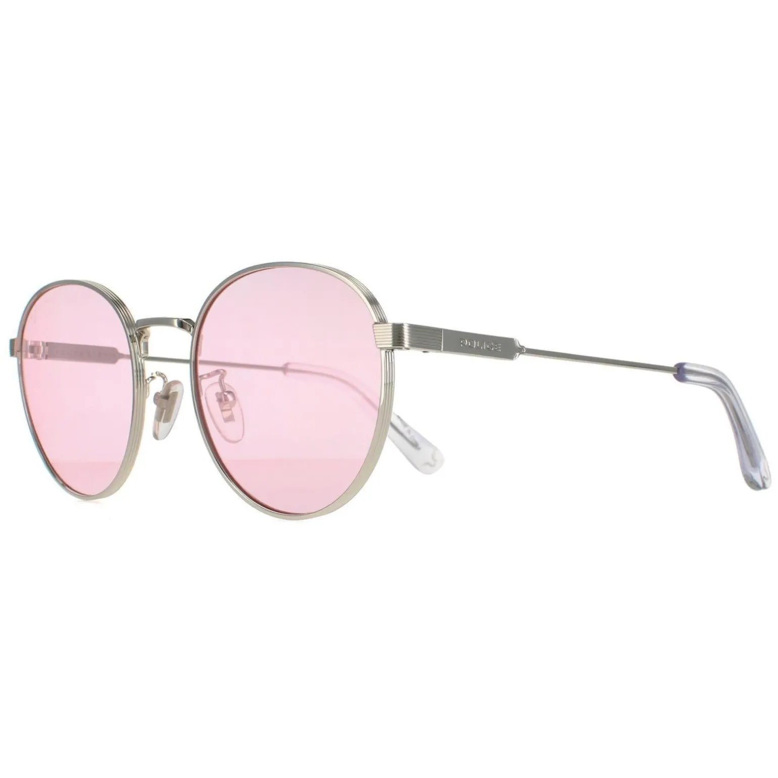 Police Sunglasses SPLA22 Lewis 01 0579 Shiny Palladium Pink