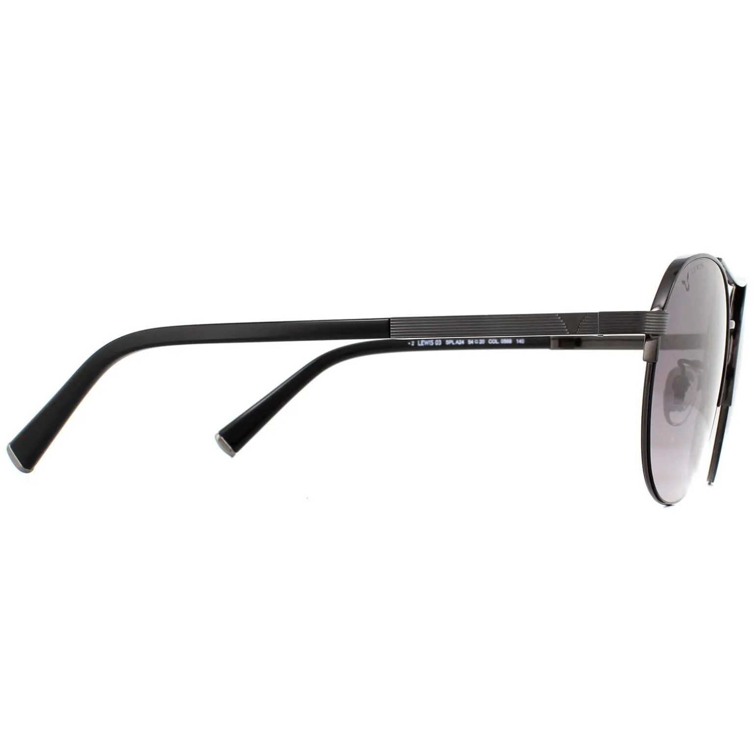 Police Sunglasses SPLA24 Lewis 03 0568 Shiny Gunmetal Smoke Gradient
