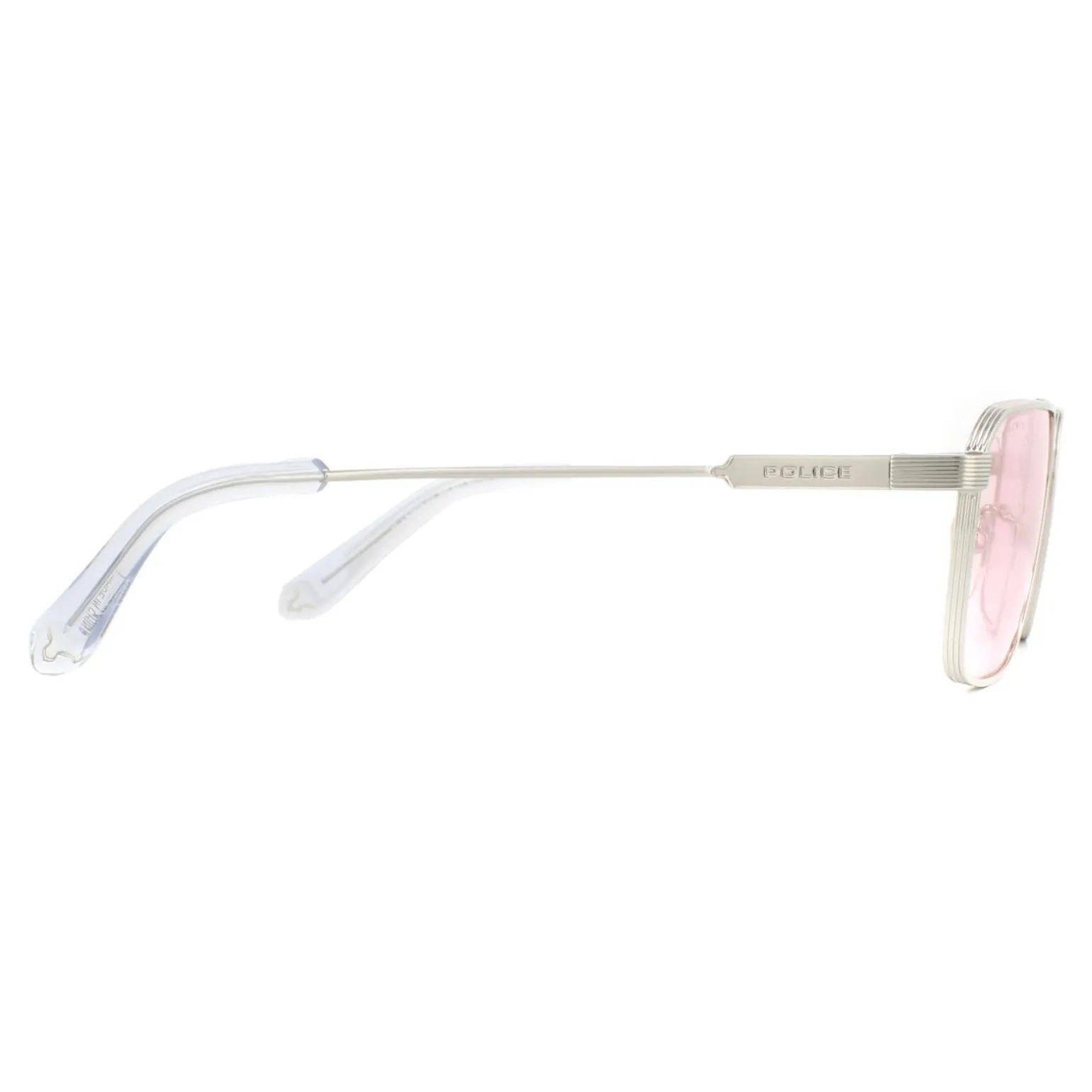 Police Sunglasses SPLA23 Lewis Hamilton 0579 Shiny Palladium Pink 57mm