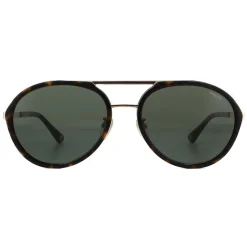 Police Sunglasses SPLA57 Record 2 0300 Shiny Rose Gold Green