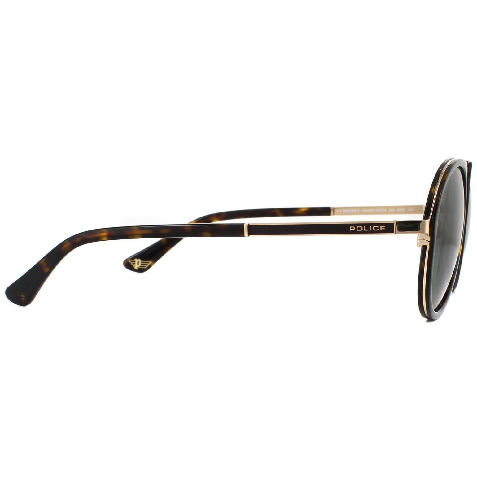 Police Sunglasses SPLA57 Record 2 0300 Shiny Rose Gold Green