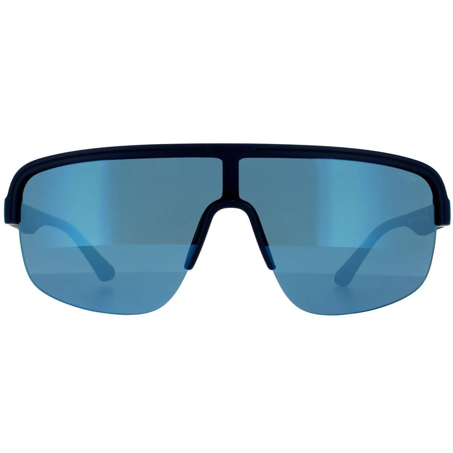 Police Sunglasses SPLB47M Arcade 3 6QSB Matte Midnight Blue Blue Mirro