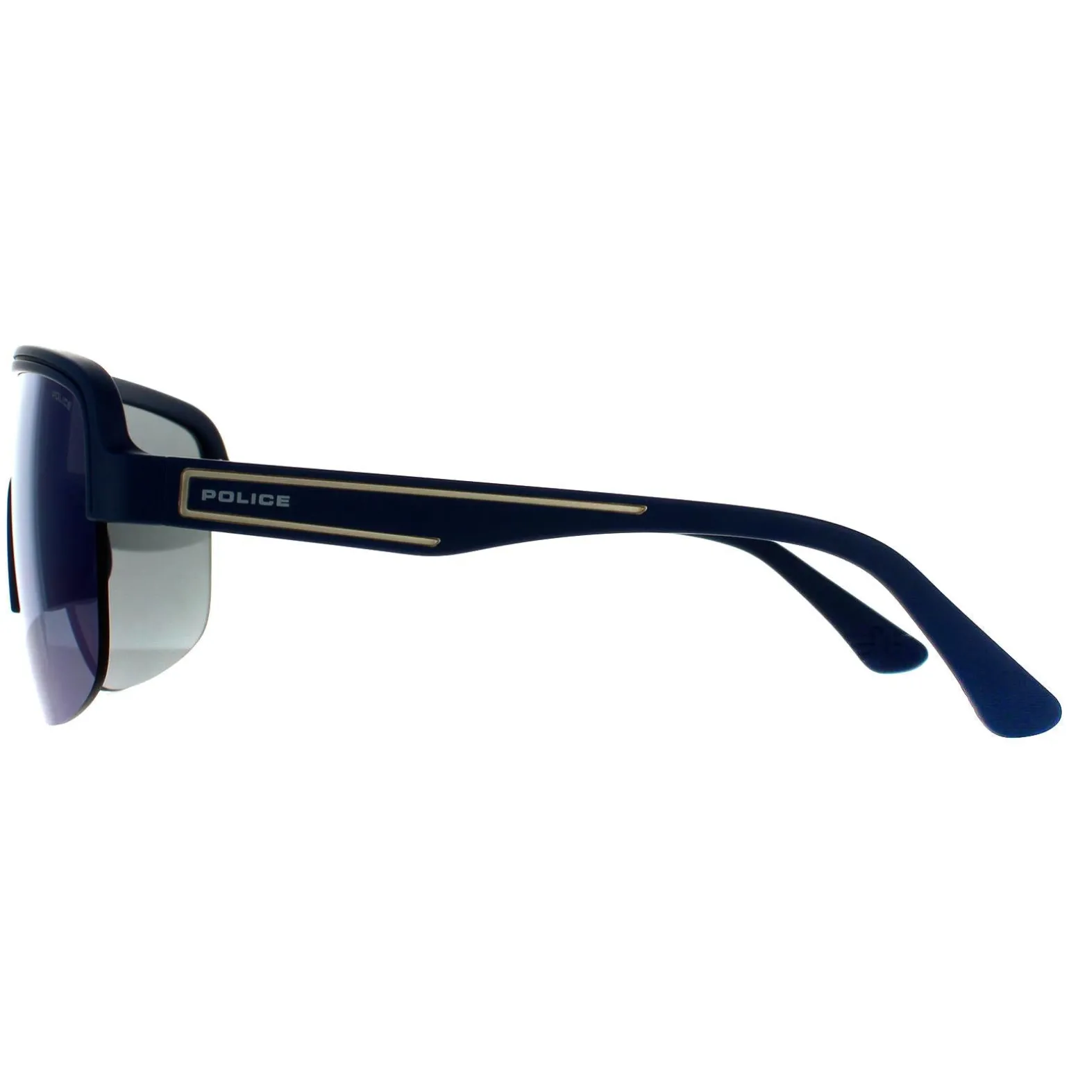 Police Sunglasses SPLB47M Arcade 3 6QSB Matte Midnight Blue Blue Mirro
