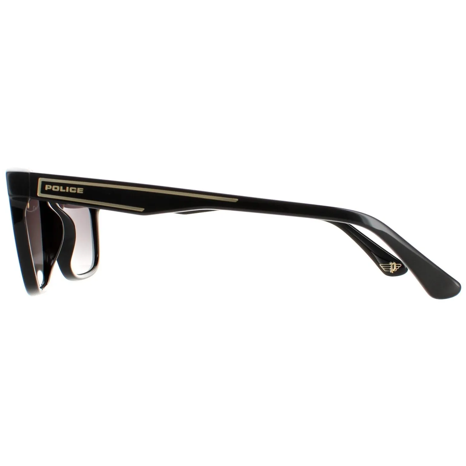 Police Sunglasses SPLB40N Arcade2 700P Shiny Black Smoke Gradient Pola