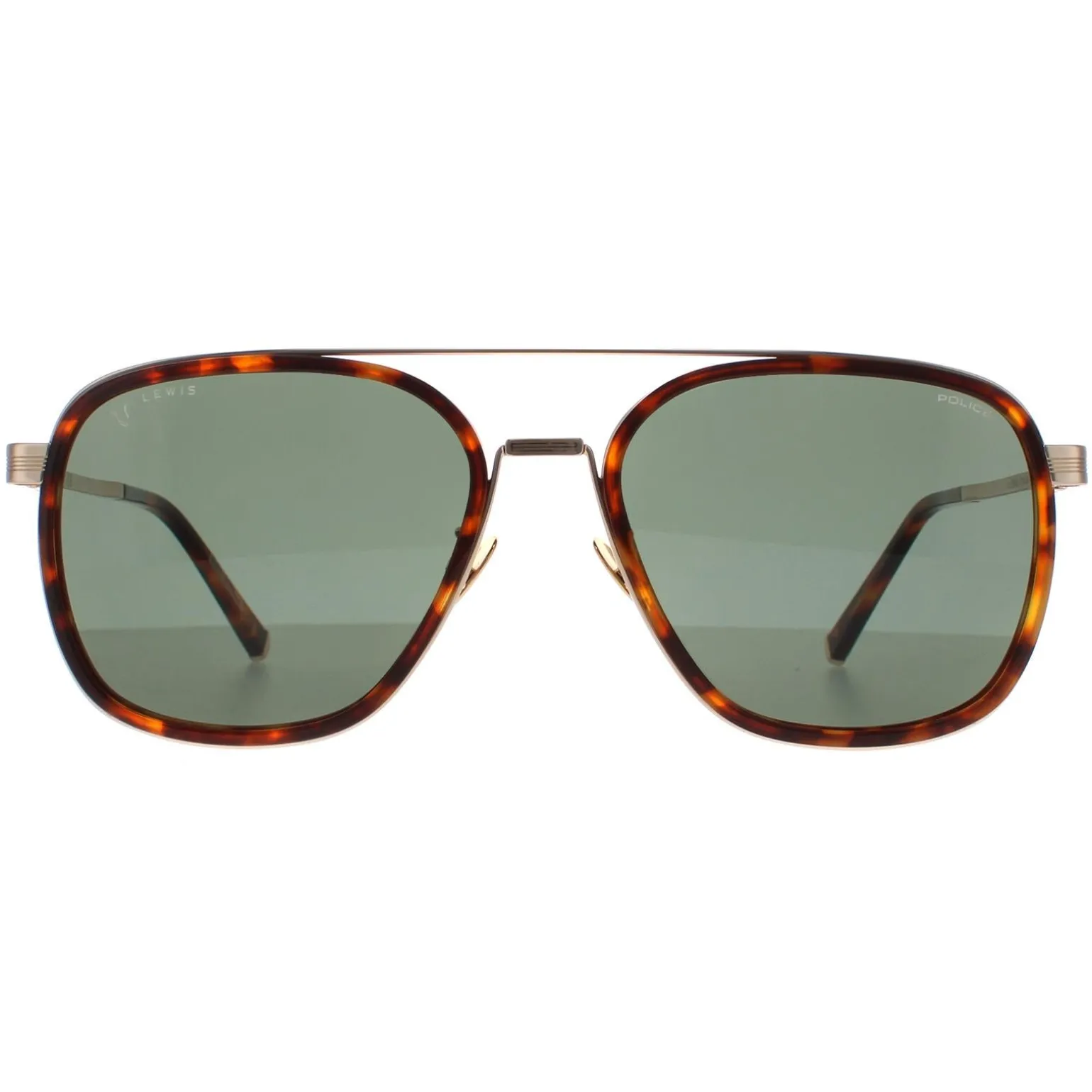 Police Sunglasses SPLC49 Lewis 21 09HW Shiny Red Havana Green