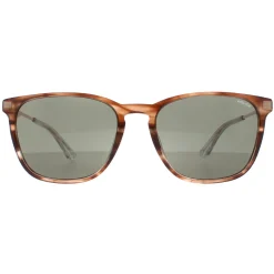 Police Sunglasses SPLD47 Code 4 09N3 Shiny Striped Brown Green