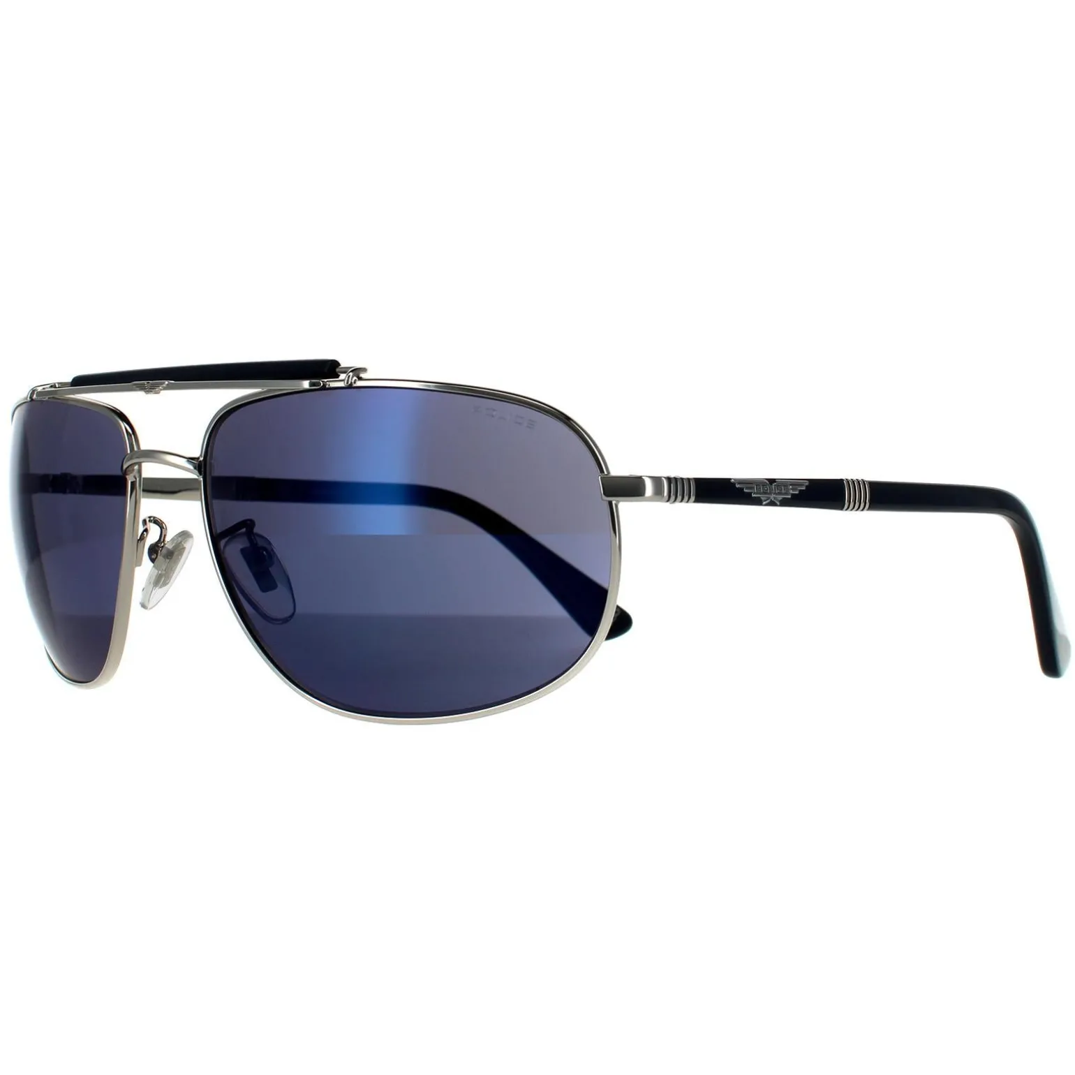 Police Sunglasses SPLD44 Origins 45 E70B Shiny Palladium Blue Blue Mir