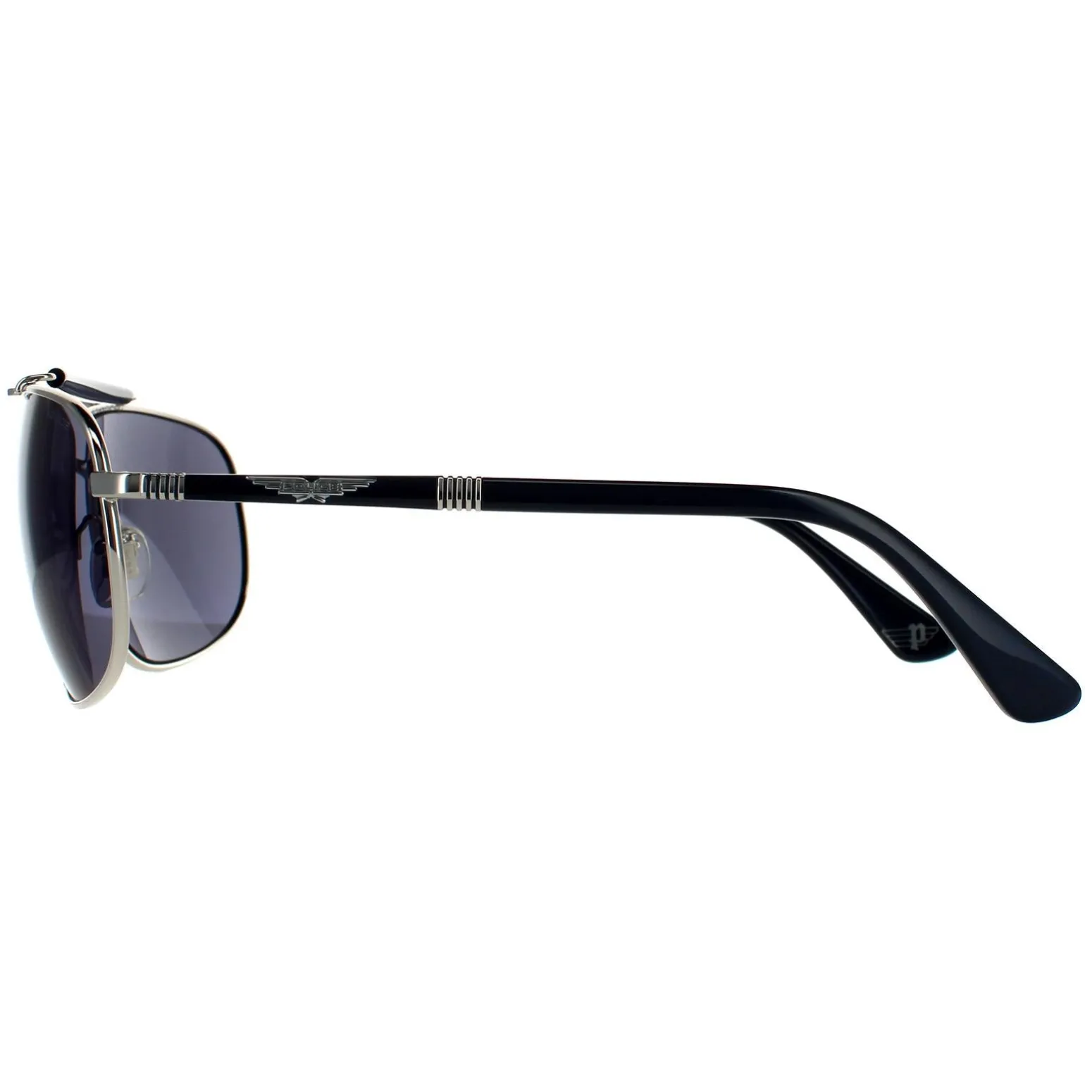 Police Sunglasses SPLD44 Origins 45 E70B Shiny Palladium Blue Blue Mir