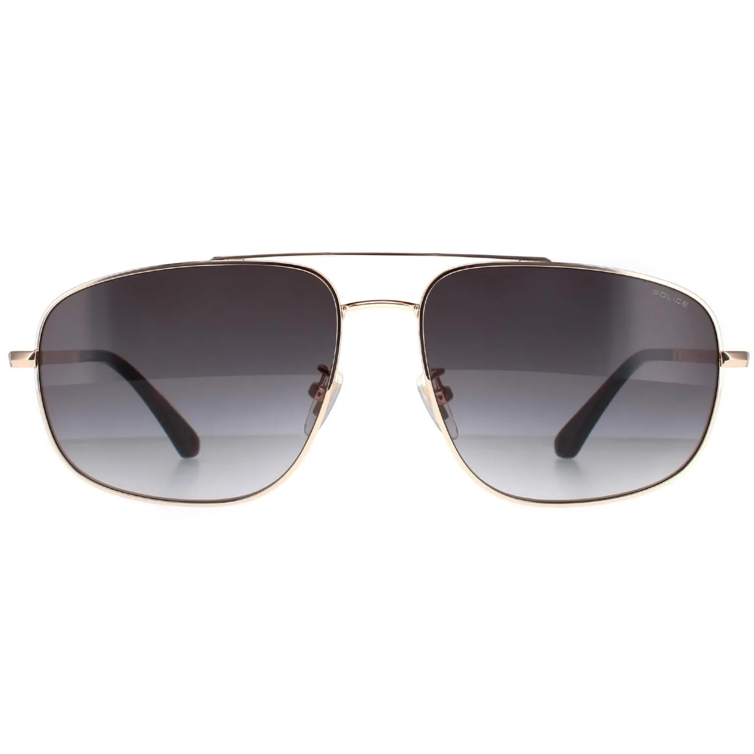 Police Sunglasses SPLE04 0300 Shiny Total Rose Gold Smoke Gradient