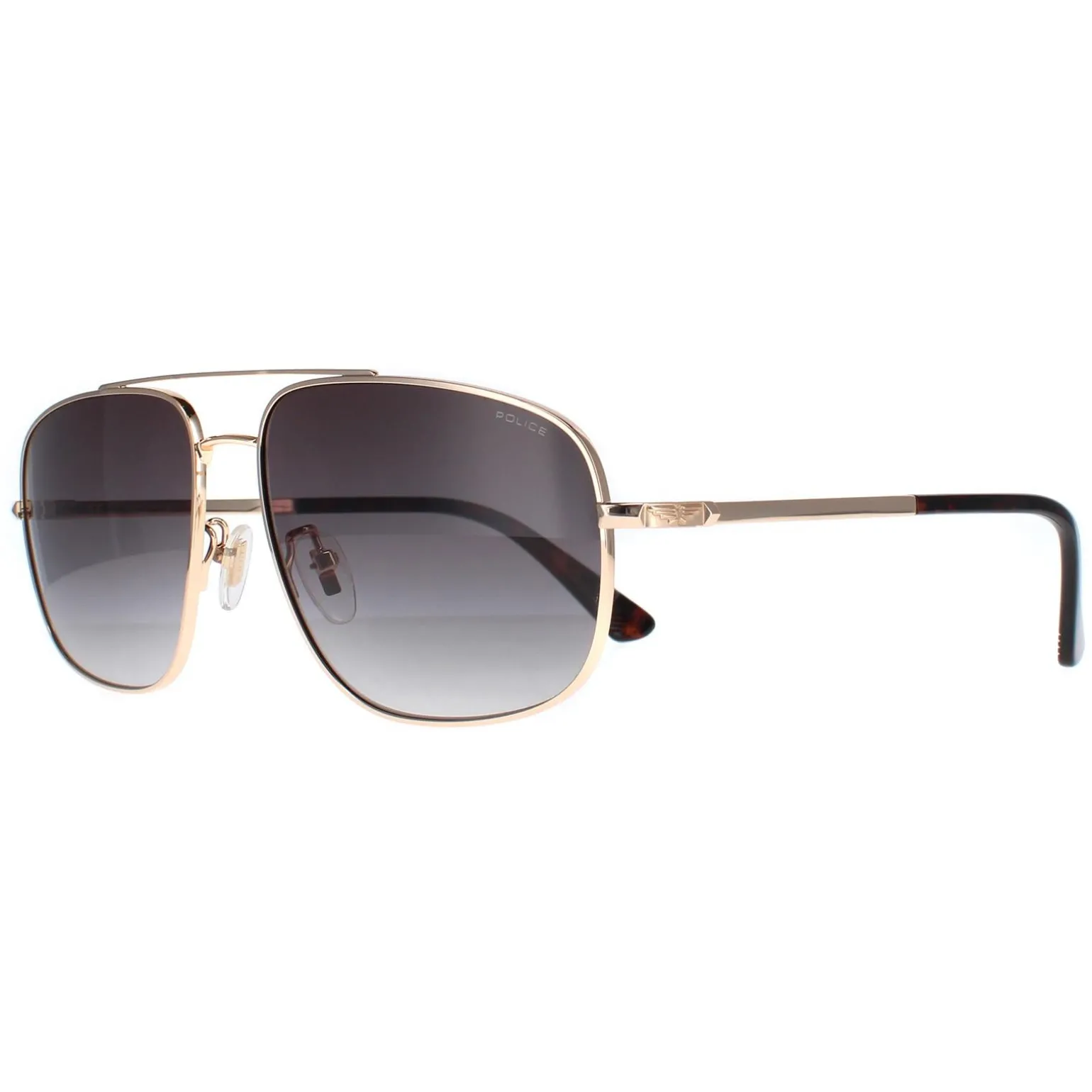 Police Sunglasses SPLE04 0300 Shiny Total Rose Gold Smoke Gradient