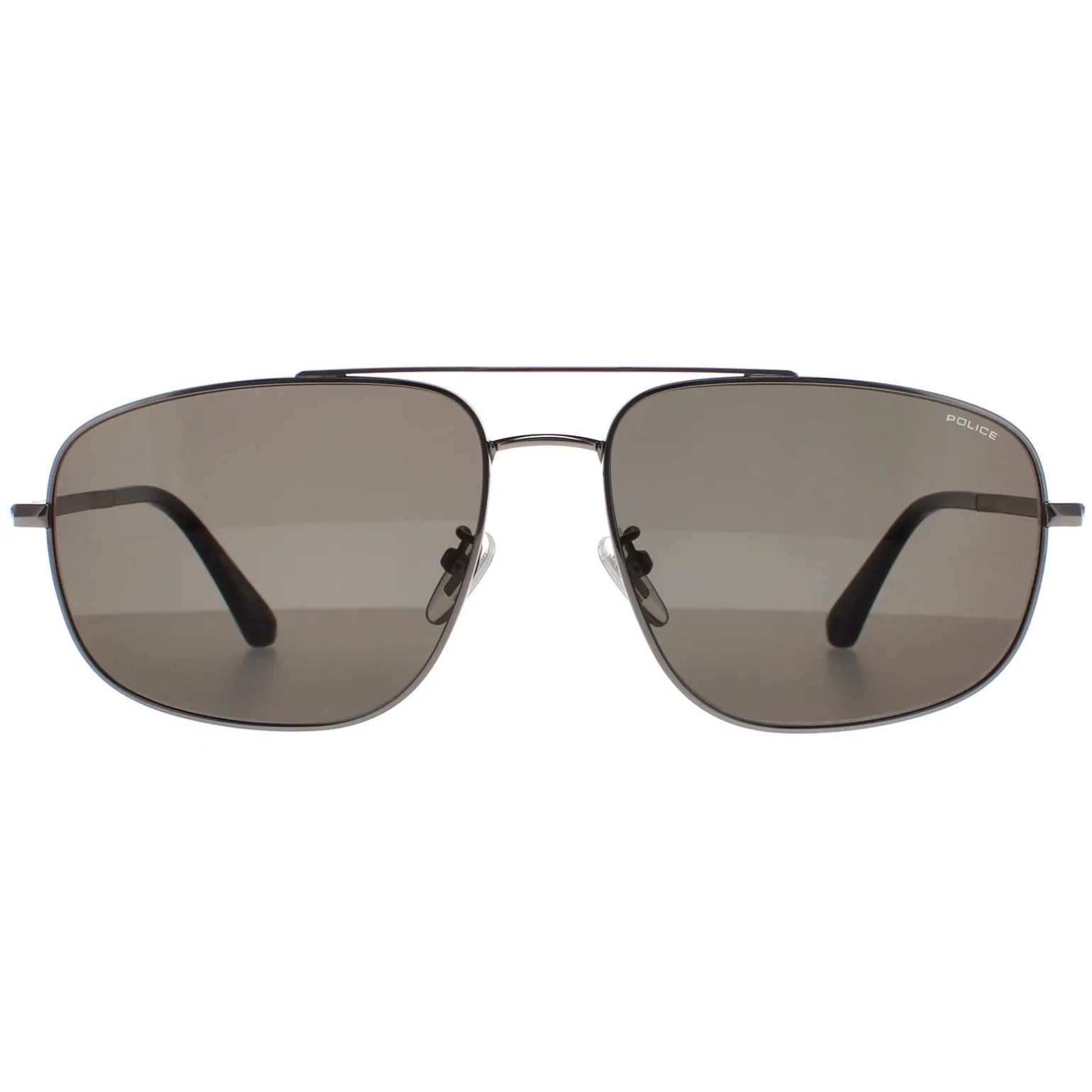 Police Sunglasses SPLE04 Roadie 2 0509 Shiny Ruthenium Grey Green