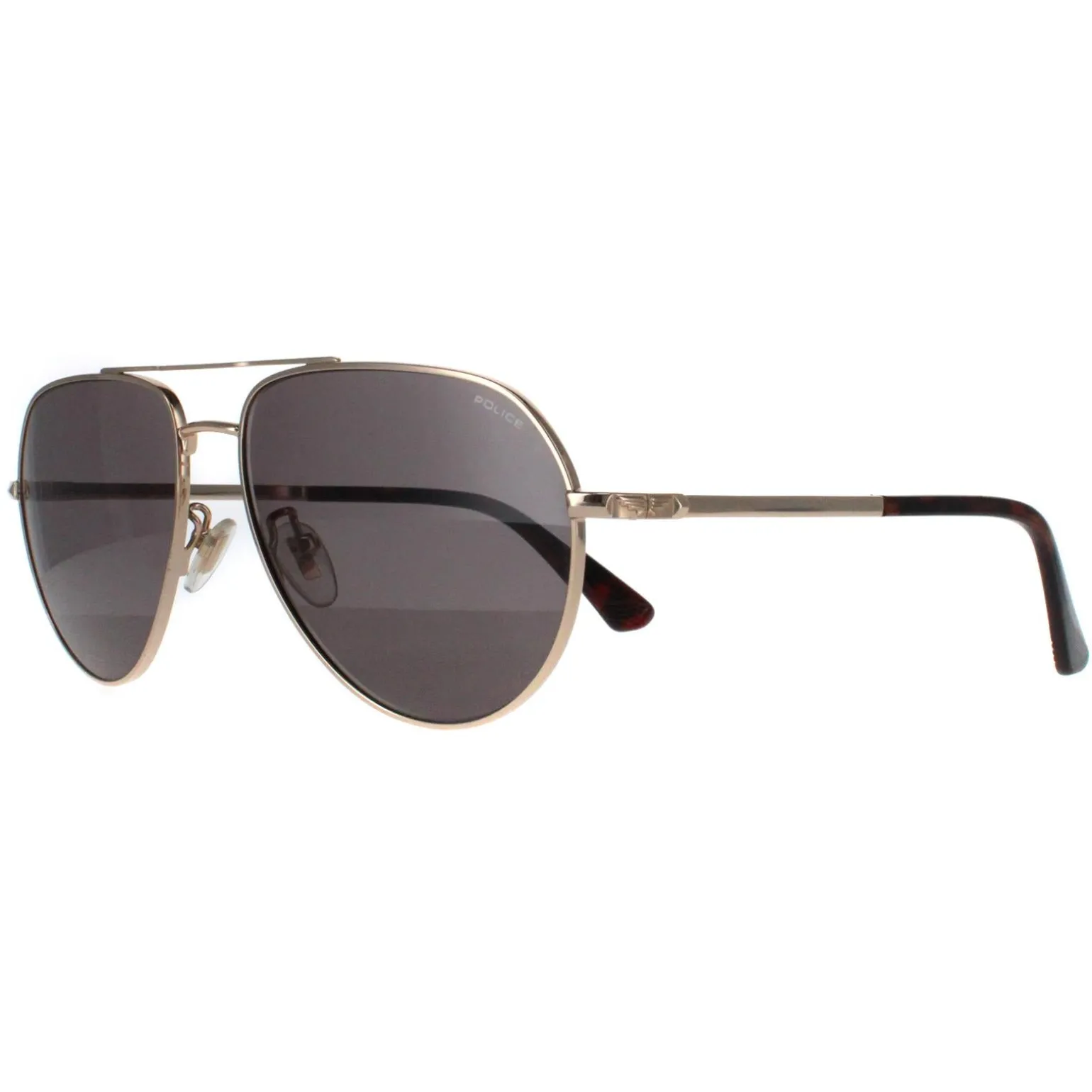 Police Sunglasses SPLE25 Roadie 3 300 Shiny Total Rose Gold Grey Green