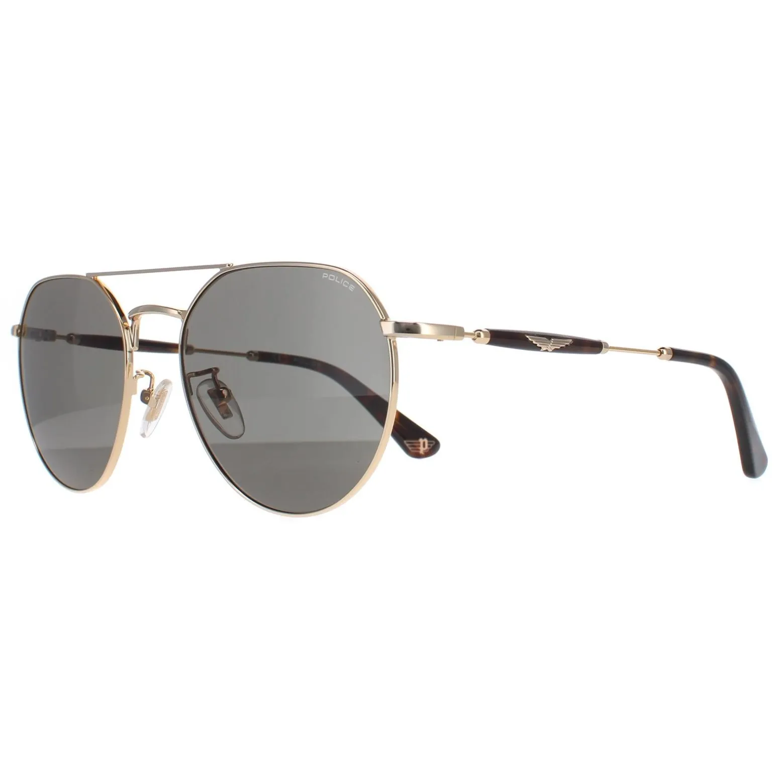 Police Sunglasses SPLF14 Urban 7 300Y Shiny Pink Gold Grey Green