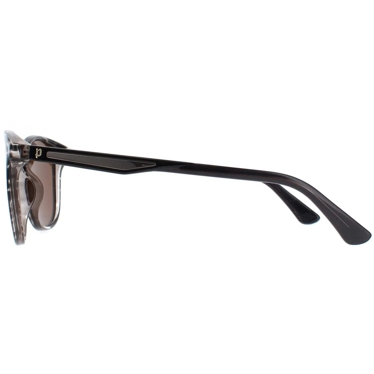 Police Sunglasses SPLF18E 6BZP Striped Grey Brown Polarized