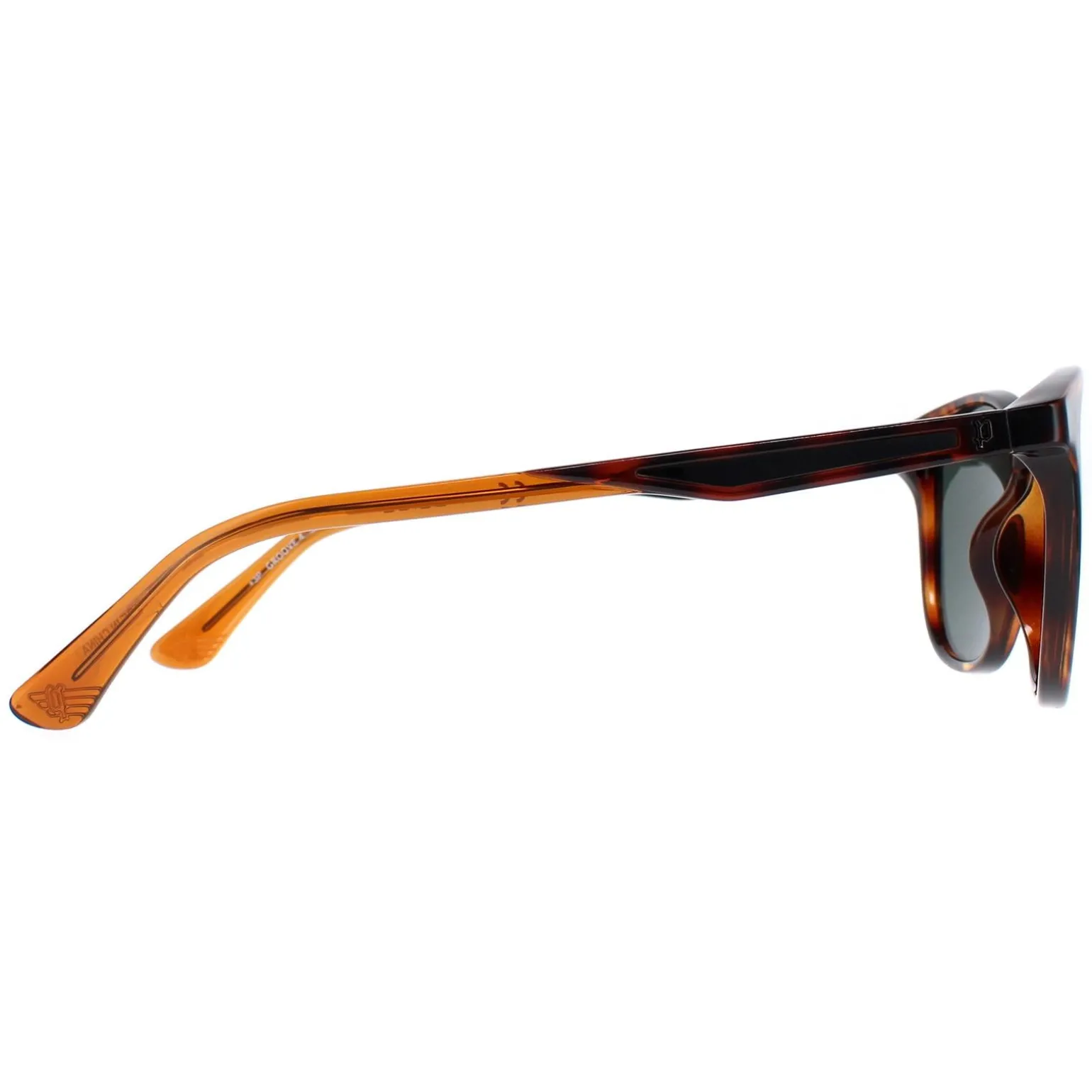 Police Sunglasses SPLF18E 978P Shiny Dark Havana Green Polarized