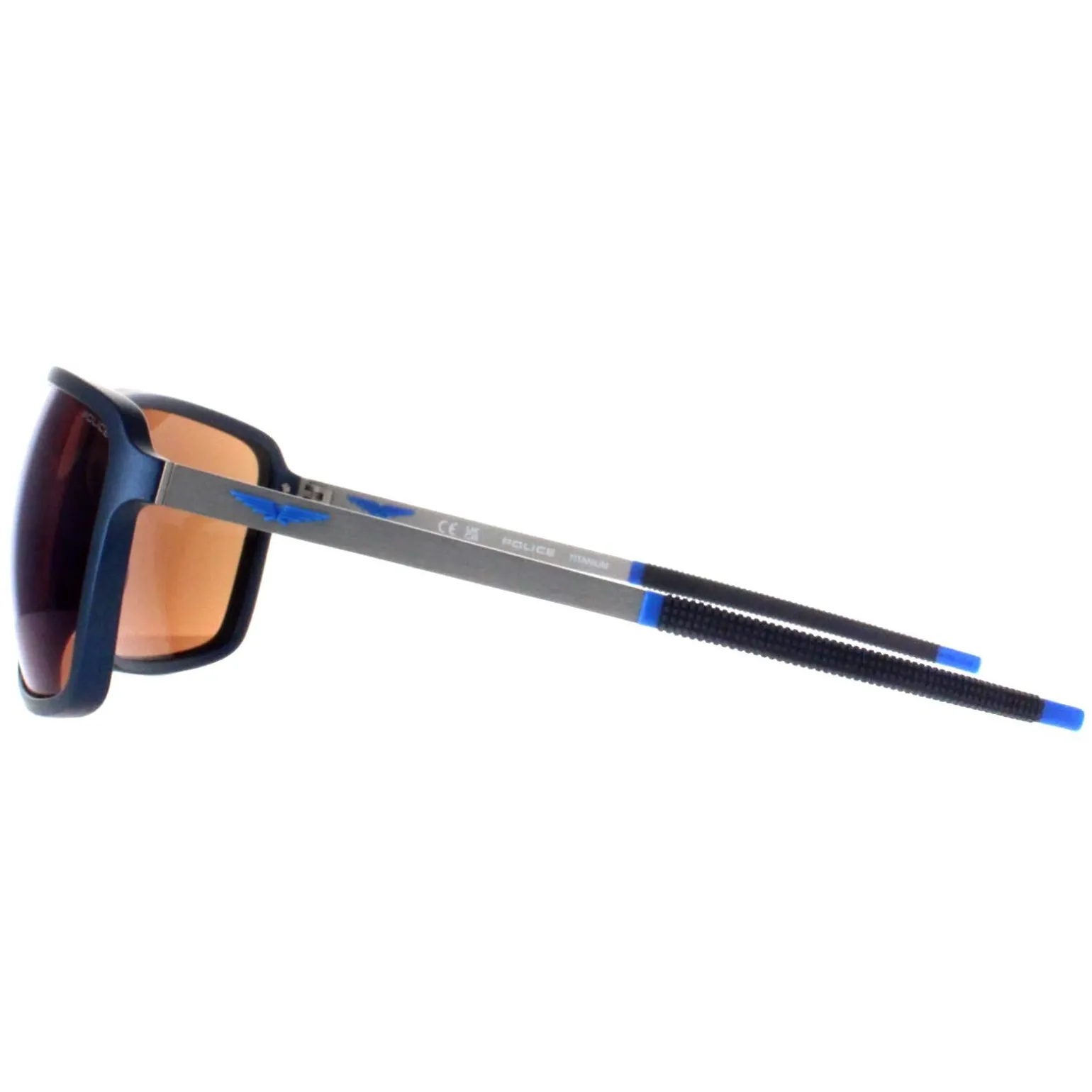 Police Sunglasses SPLL15 Solstice 4 V78B Semi Matte Ruthenium Blue Bro