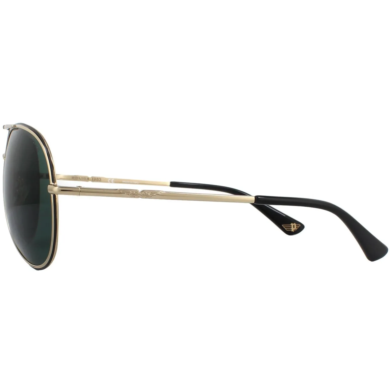 Police Sunglasses SPL966N Origins 12 301P Rose Gold Shiny Black Green