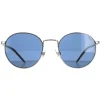 Polo Ralph Lauren Sunglasses PH3133 900180 Shiny Silver Dark Blue