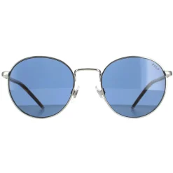Polo Ralph Lauren Sunglasses PH3133 900180 Shiny Silver Dark Blue