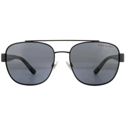 Polo Ralph Lauren Sunglasses PH3119 903881 Matte Black Grey Polarized