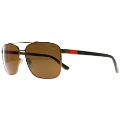 Polo Ralph Lauren Sunglasses PH3137 932473 Semi-Shiny Brass Olive Gree