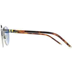 Polo Ralph Lauren Sunglasses PH3133 900180 Shiny Silver Dark Blue