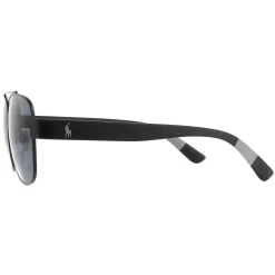 Polo Ralph Lauren Sunglasses PH3119 903881 Matte Black Grey Polarized