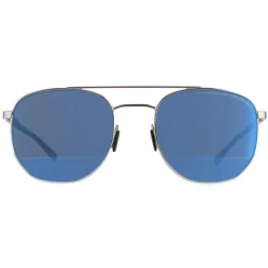 Porsche Design Sunglasses P8695 D Palladium Strong Dark Blue Mirror