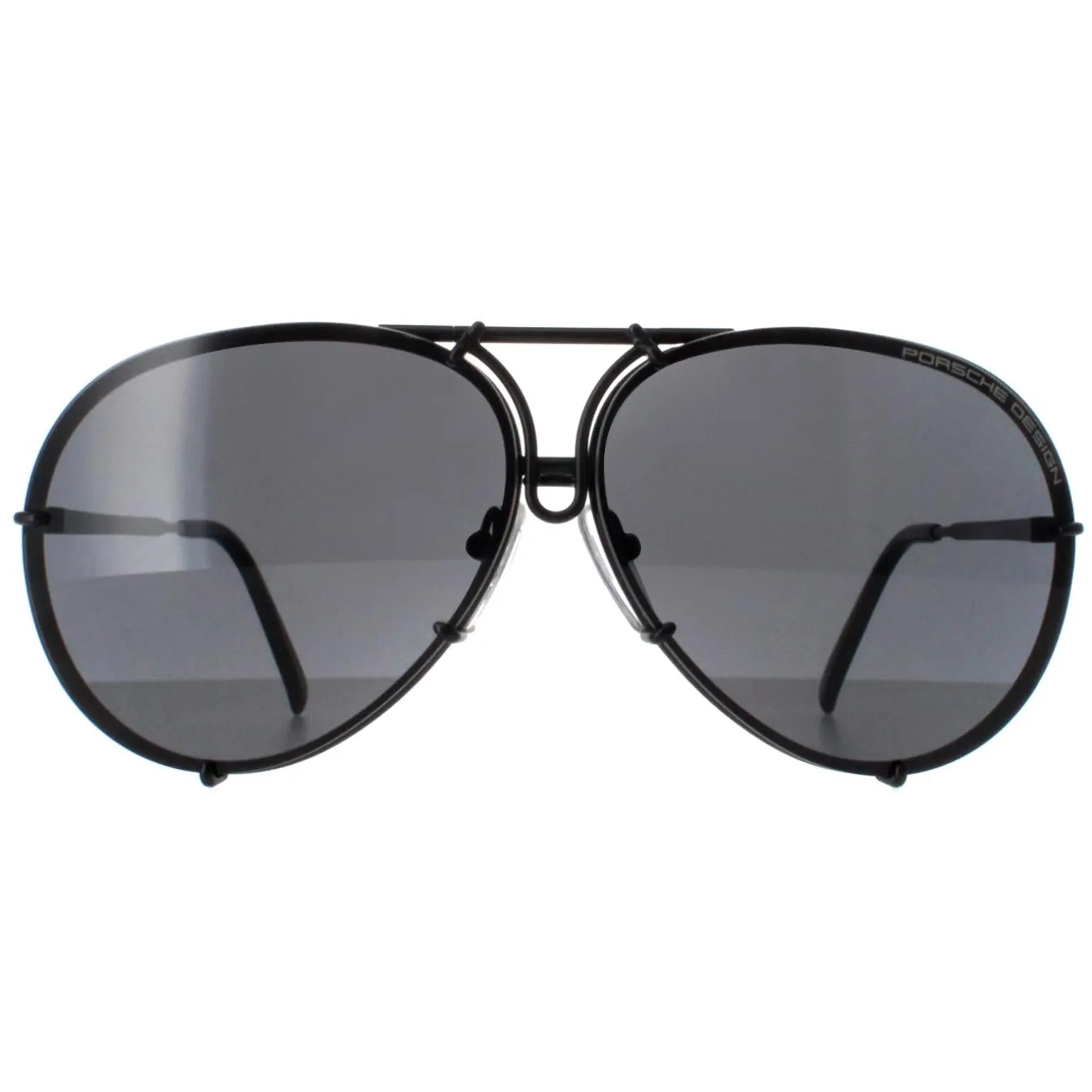 Porsche Design Sunglasses P8478 D Matte Black Dark Green & Spare Brown