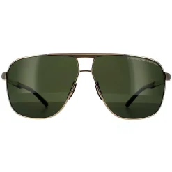 Porsche Design Sunglasses P8665 B Gold Green Grey Polarized
