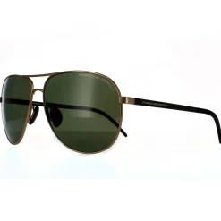 Porsche Design Sunglasses P8651 B Gold Green Grey Polarized