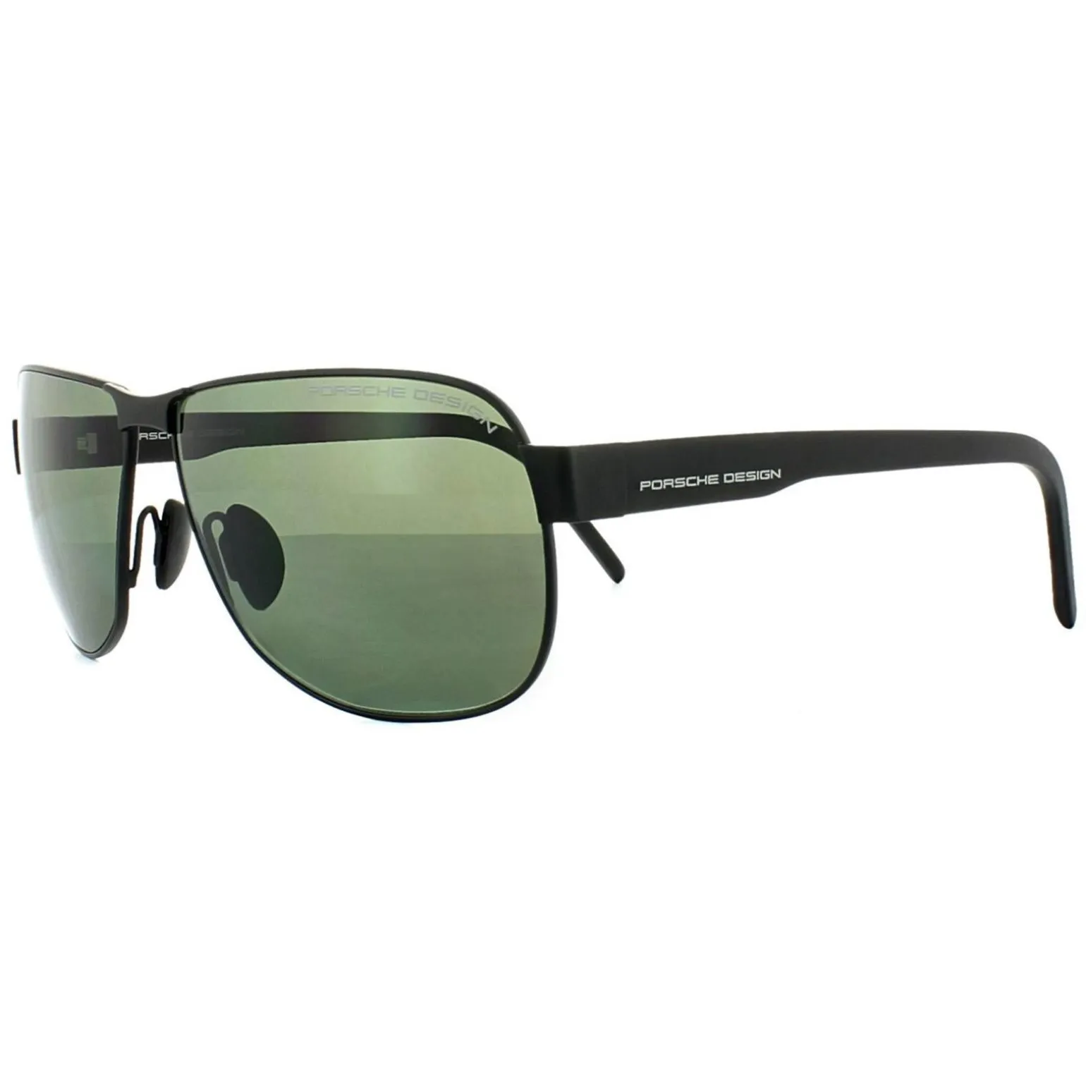 Porsche Design Sunglasses P8633 A V401 Black Grey Green Polarized