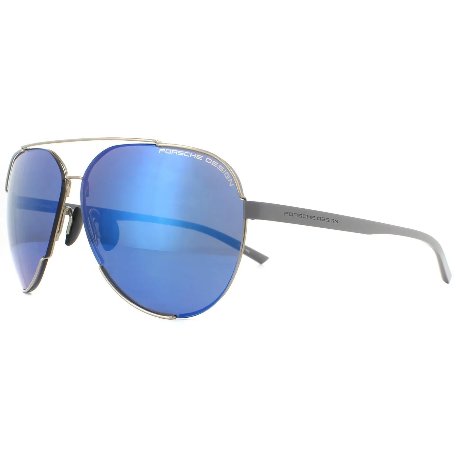 Porsche Design Sunglasses P8682 D Gold Blue Silver Mirror