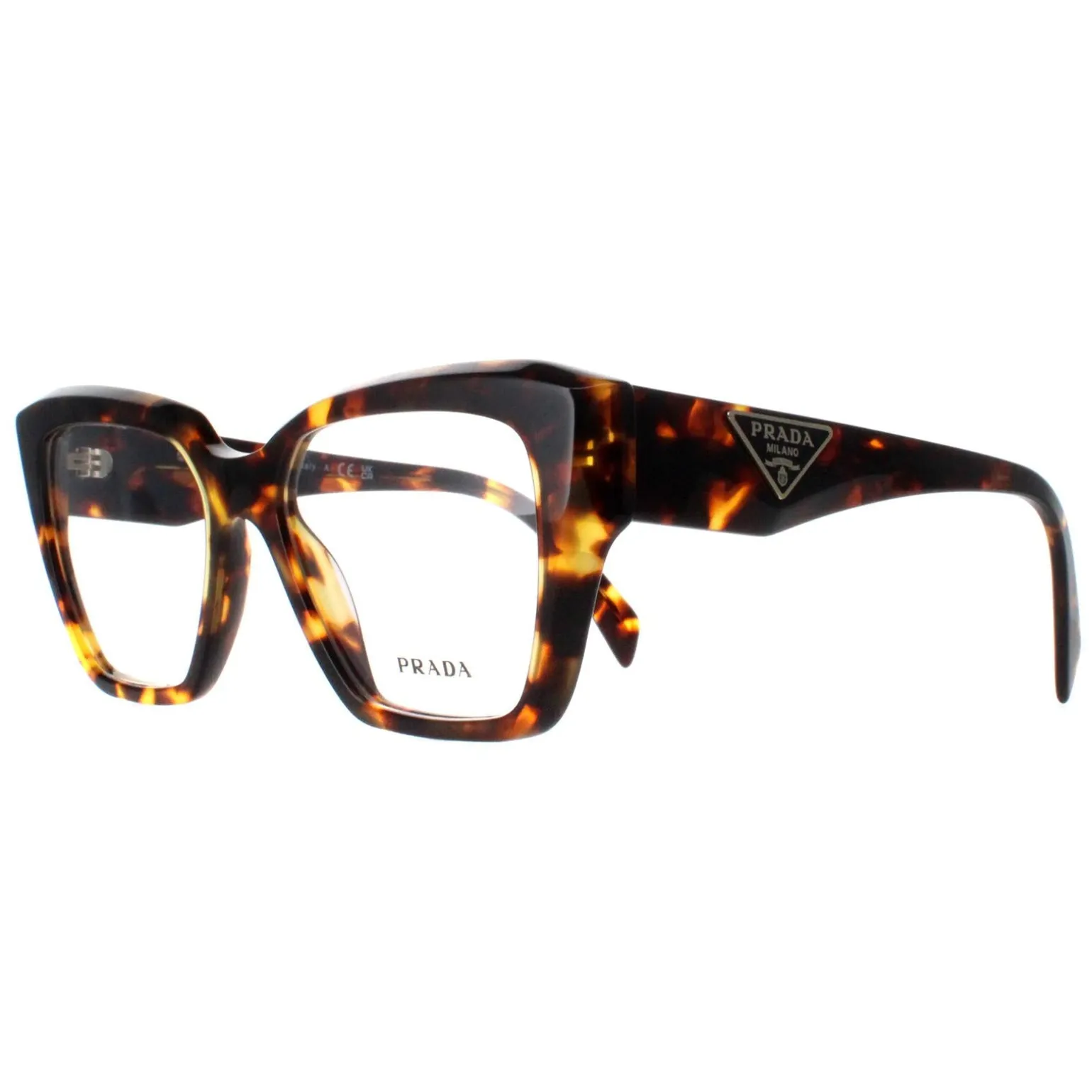 Prada Eyeglasses PR09ZV VAU1O1 Honey Tortoise Women