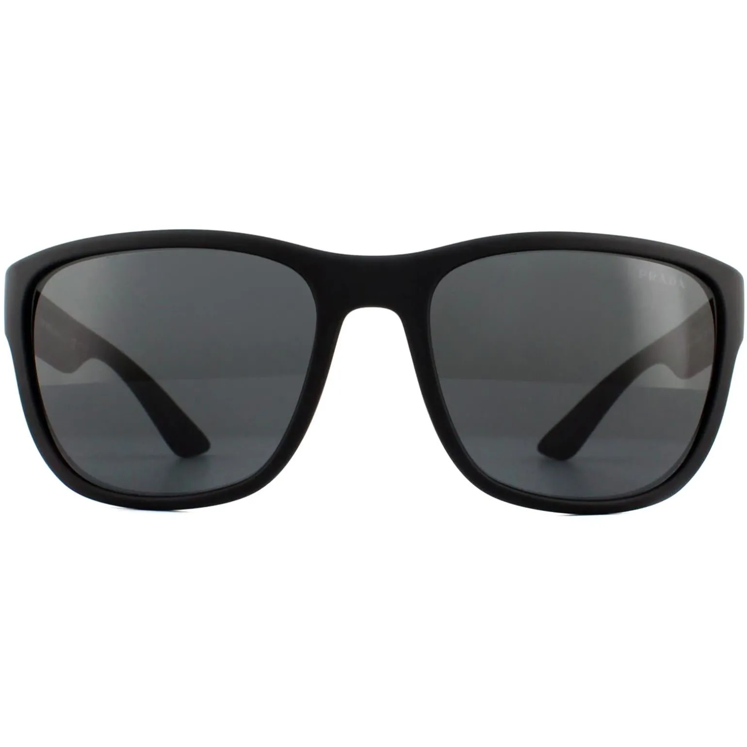 Prada Sport Sunglasses Mens PS01US DG05S0 - Rectangle Black Rubber Fra