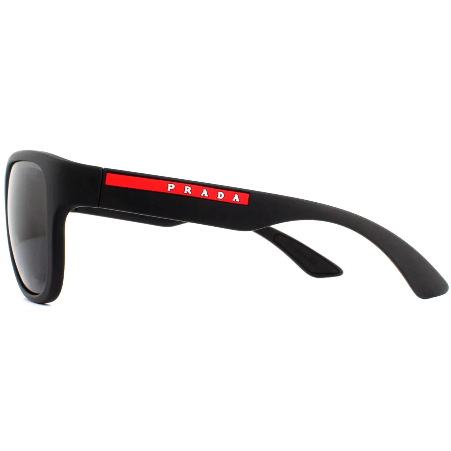 Prada Sport Sunglasses Mens PS01US DG05S0 - Rectangle Black Rubber Fra