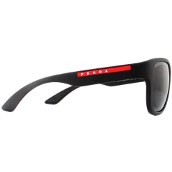 Prada Sport Sunglasses Mens PS01US DG05S0 - Rectangle Black Rubber Fra