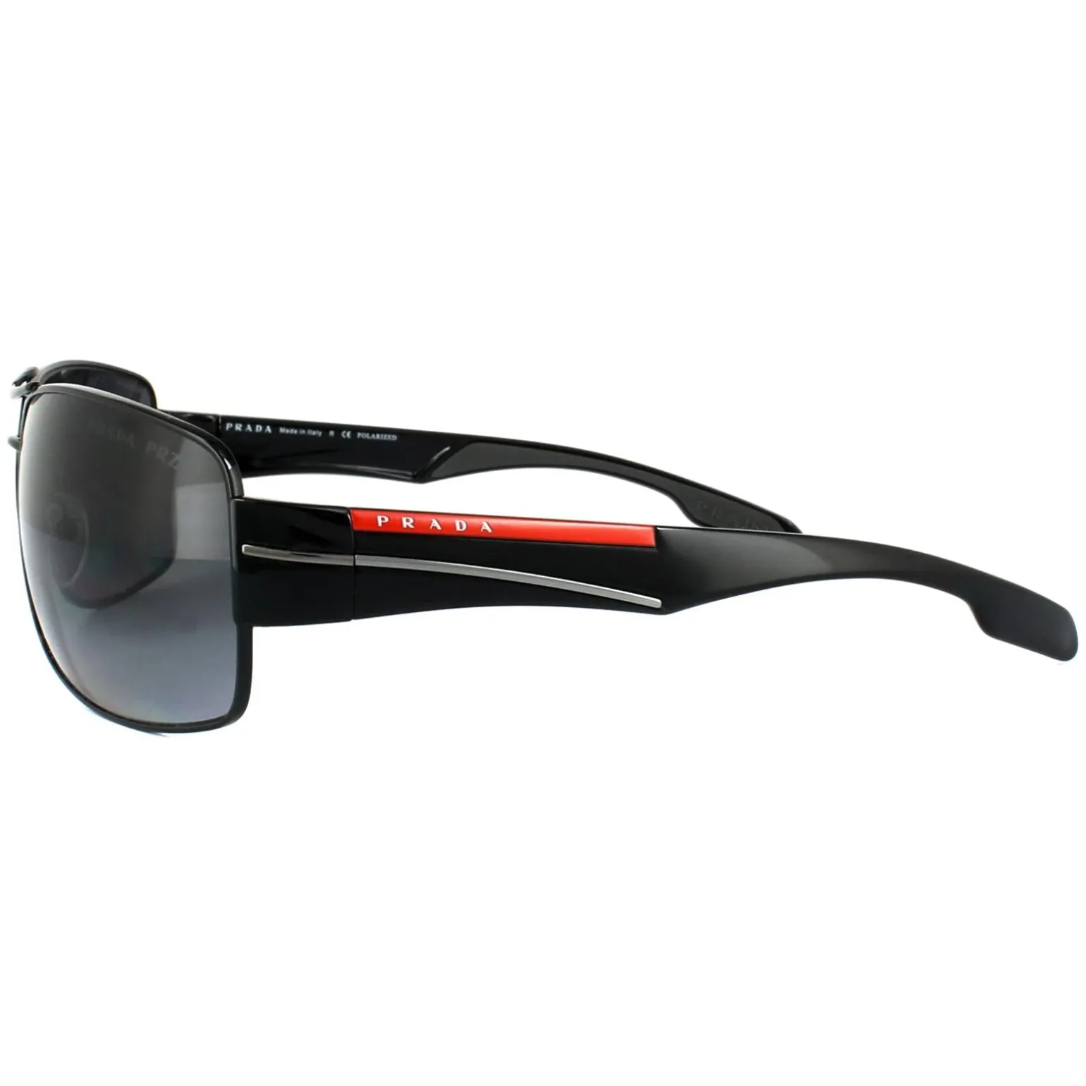 Prada Sport Sunglasses 53NS 7AX5W1 Black Grey Gradient Polarized
