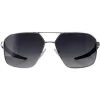 Prada Sport Sunglasses PS55WS 1BC06G Silver Grey Gradient Polarized