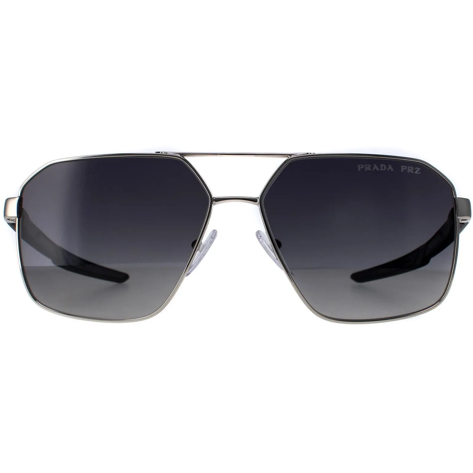 Prada Sport Sunglasses PS55WS 1BC06G Silver Grey Gradient Polarized