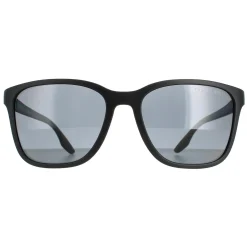 Prada Sport Sunglasses PS02WS DG002G Black Rubber Dark Grey Polarized