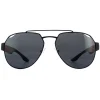 Prada Sport Sunglasses PS57US DG05Z1 Black Rubber Grey Polarized