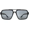 Prada Sport Sunglasses PS01XS 1AB02G Black Dark Grey Polarized