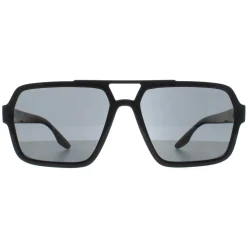 Prada Sport Sunglasses PS01XS 1AB02G Black Dark Grey Polarized