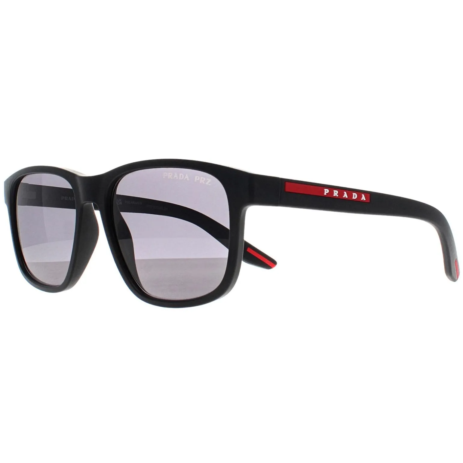 Prada Sport Sunglasses PS06YS DG002G Black Rubber Dark Grey Polarized