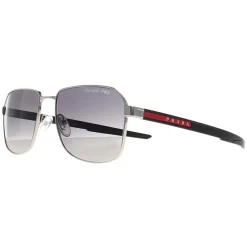 Prada Sport Sunglasses PS54WS 1BC06G Silver Grey Gradient Polarized