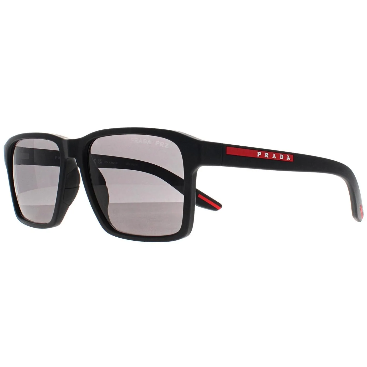 Prada Sport Sunglasses PS05YS DG002G Black Rubber Dark Grey Polarized